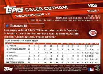 2017 Topps - Limited Edition #188 Caleb Cotham Back