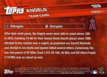 2017 Topps - Limited Edition #189 Los Angeles Angels Back