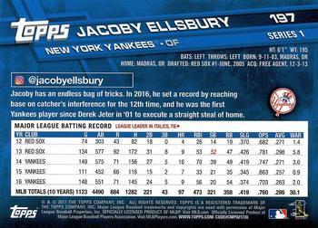 2017 Topps - Limited Edition #197 Jacoby Ellsbury Back