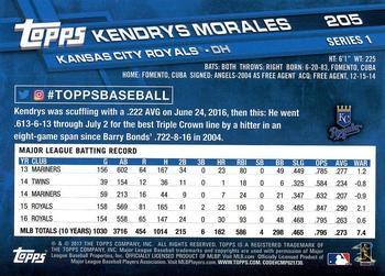 2017 Topps - Limited Edition #205 Kendrys Morales Back