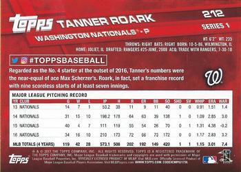 2017 Topps - Limited Edition #212 Tanner Roark Back