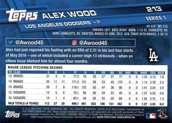 2017 Topps - Limited Edition #213 Alex Wood Back
