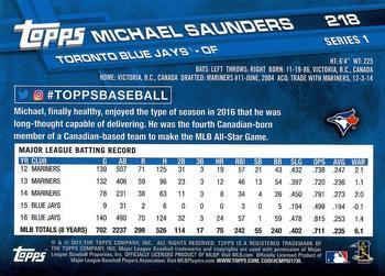 2017 Topps - Limited Edition #218 Michael Saunders Back