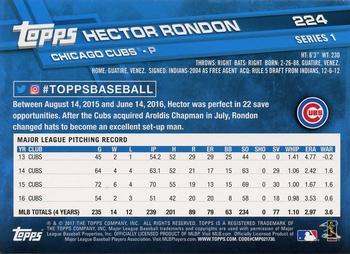 2017 Topps - Limited Edition #224 Hector Rondon Back