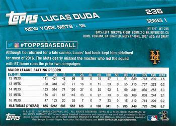 2017 Topps - Limited Edition #236 Lucas Duda Back