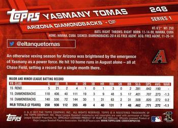 2017 Topps - Limited Edition #248 Yasmany Tomas Back