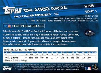 2017 Topps - Limited Edition #255 Orlando Arcia Back