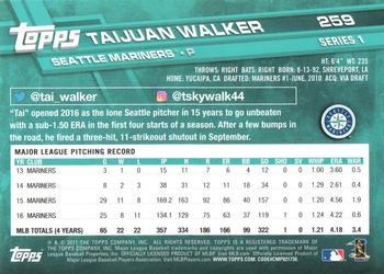 2017 Topps - Limited Edition #259 Taijuan Walker Back
