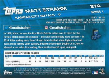 2017 Topps - Limited Edition #274 Matt Strahm Back
