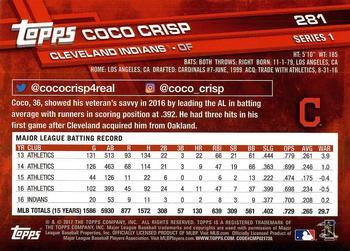 2017 Topps - Limited Edition #281 Coco Crisp Back