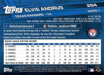 2017 Topps - Limited Edition #284 Elvis Andrus Back