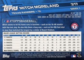 2017 Topps - Limited Edition #317 Mitch Moreland Back
