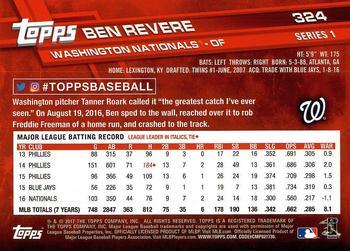 2017 Topps - Limited Edition #324 Ben Revere Back
