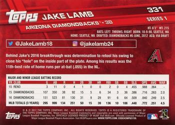 2017 Topps - Limited Edition #331 Jake Lamb Back