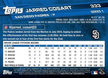 2017 Topps - Limited Edition #333 Jarred Cosart Back