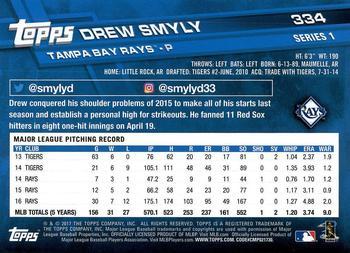 2017 Topps - Limited Edition #334 Drew Smyly Back