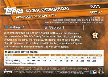 2017 Topps - Limited Edition #341 Alex Bregman Back