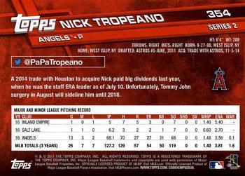 2017 Topps - Limited Edition #354 Nick Tropeano Back