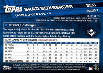 2017 Topps - Limited Edition #358 Brad Boxberger Back