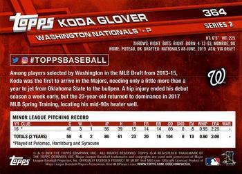 2017 Topps - Limited Edition #364 Koda Glover Back
