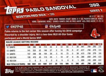2017 Topps - Limited Edition #392 Pablo Sandoval Back