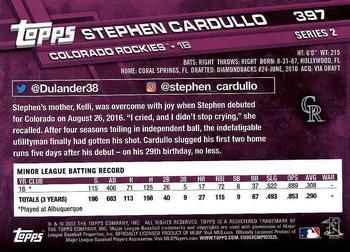 2017 Topps - Limited Edition #397 Stephen Cardullo Back