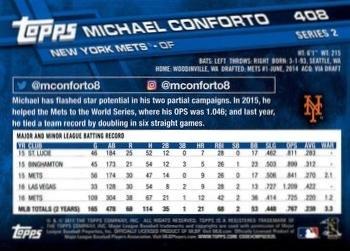 2017 Topps - Limited Edition #408 Michael Conforto Back