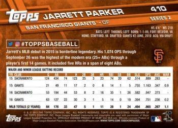 2017 Topps - Limited Edition #410 Jarrett Parker Back