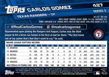 2017 Topps - Limited Edition #427 Carlos Gomez Back