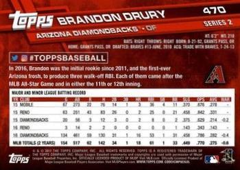 2017 Topps - Limited Edition #470 Brandon Drury Back