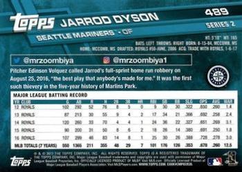 2017 Topps - Limited Edition #489 Jarrod Dyson Back