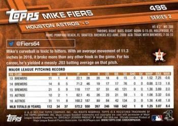 2017 Topps - Limited Edition #496 Mike Fiers Back
