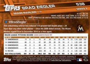 2017 Topps - Limited Edition #538 Brad Ziegler Back