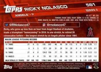 2017 Topps - Limited Edition #561 Ricky Nolasco Back
