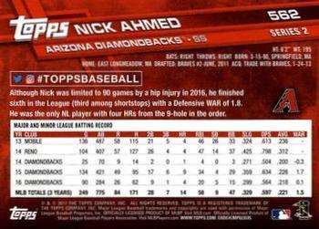 2017 Topps - Limited Edition #562 Nick Ahmed Back
