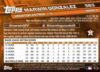 2017 Topps - Limited Edition #563 Marwin Gonzalez Back