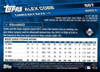2017 Topps - Limited Edition #667 Alex Cobb Back