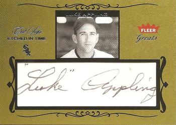 2004 Fleer Greats of the Game - Etched in Time Cuts #ET-LA Luke Appling Front