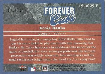 2004 Fleer Greats of the Game - Forever #15F Ernie Banks Back