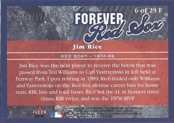 2004 Fleer Greats of the Game - Forever #6F Jim Rice Back