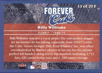 2004 Fleer Greats of the Game - Forever #13F Billy Williams Back
