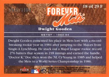 2004 Fleer Greats of the Game - Forever #18F Dwight Gooden Back