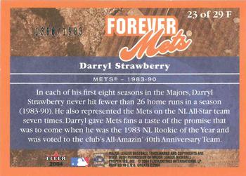 2004 Fleer Greats of the Game - Forever #23F Darryl Strawberry Back