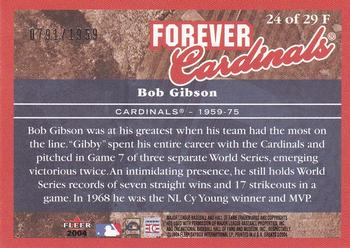 2004 Fleer Greats of the Game - Forever #24F Bob Gibson Back