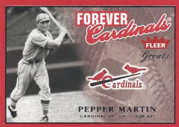 2004 Fleer Greats of the Game - Forever #25F Pepper Martin Front