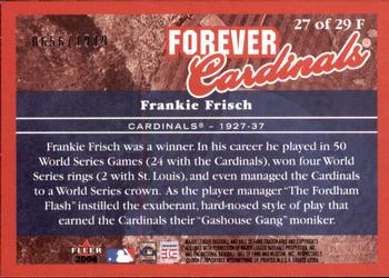 2004 Fleer Greats of the Game - Forever #27F Frankie Frisch Back