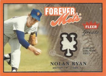 2004 Fleer Greats of the Game - Forever Game Jersey Logo #F-NR Nolan Ryan Front