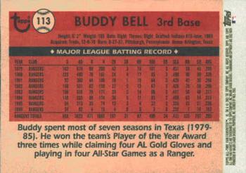 2003 Topps All-Time Fan Favorites #113 Buddy Bell Back