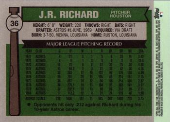 2003 Topps All-Time Fan Favorites #36 J.R. Richard Back