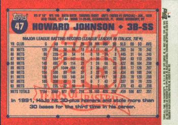 2003 Topps All-Time Fan Favorites #47 Howard Johnson Back